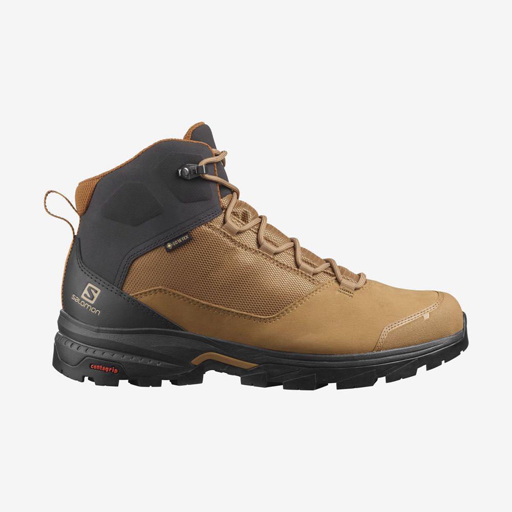 Salomon Israel OUTWARD GORE-TEX - Mens Hiking Boots - Brown (HFTZ-76315)